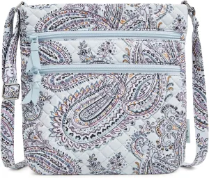 Vera Bradley Women's Cotton Triple Zip Hipster Crossbody Purse