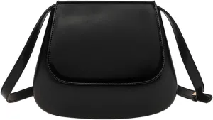 Vintage Saddle Crossbody Bag For Women Design Small Simple Shoulder Bag Vegan Leather Boho Retro Satchel Small Square Bag