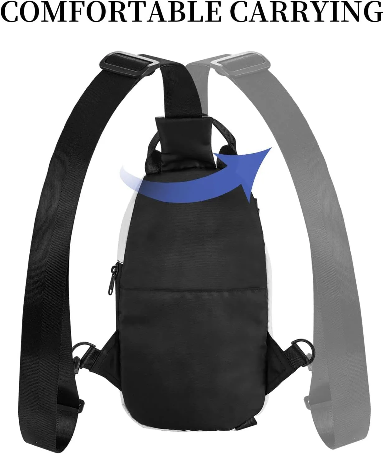 Violin Sheet Music Print Crossbody Backpack Casual Adjustable Bag Multifunctional Sling Backpack