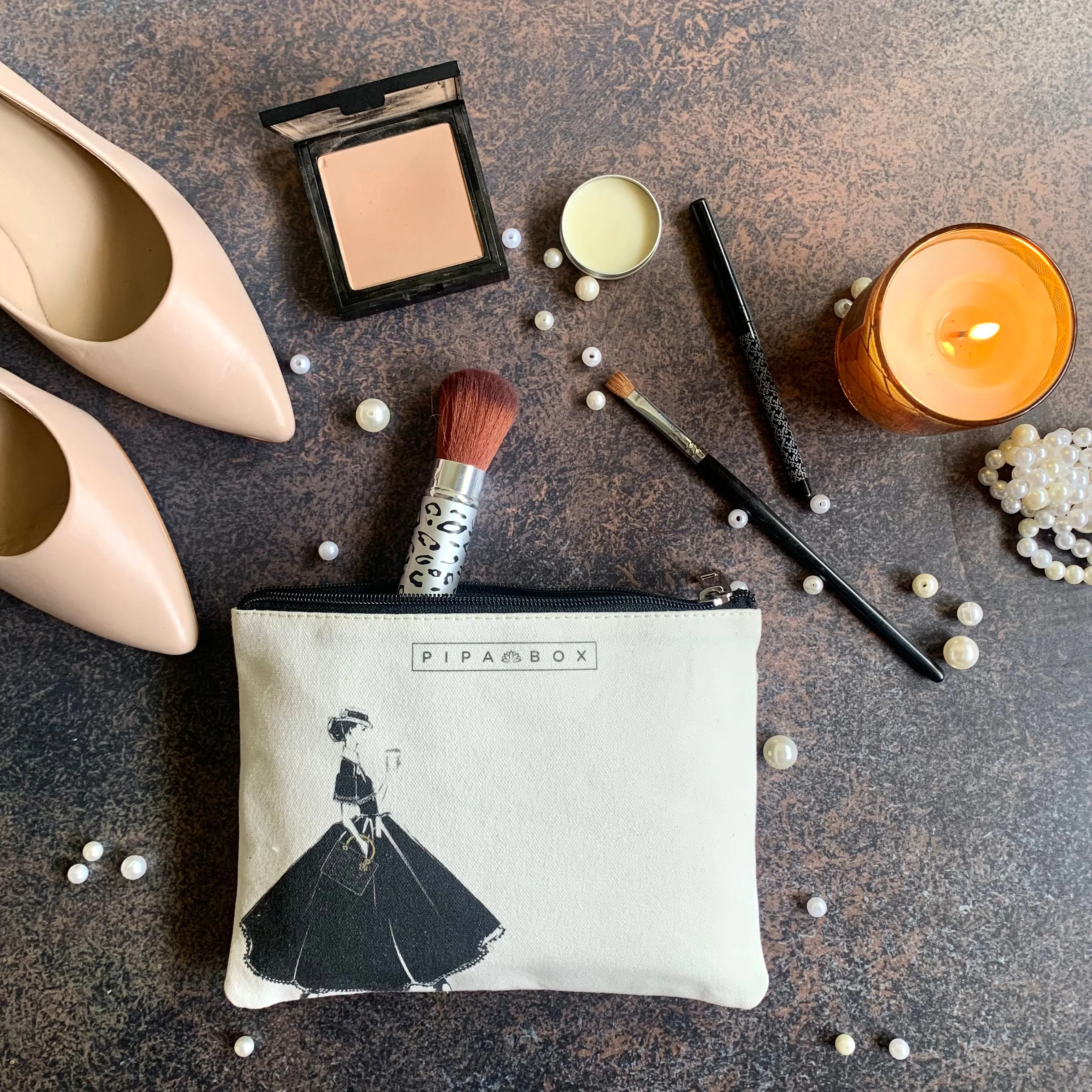 Vision en Noir - Canvas Pouch