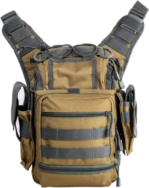 VISM by NcSTAR CVFRB2918TU First Responders Utility Bag, Tan with Urban Gray