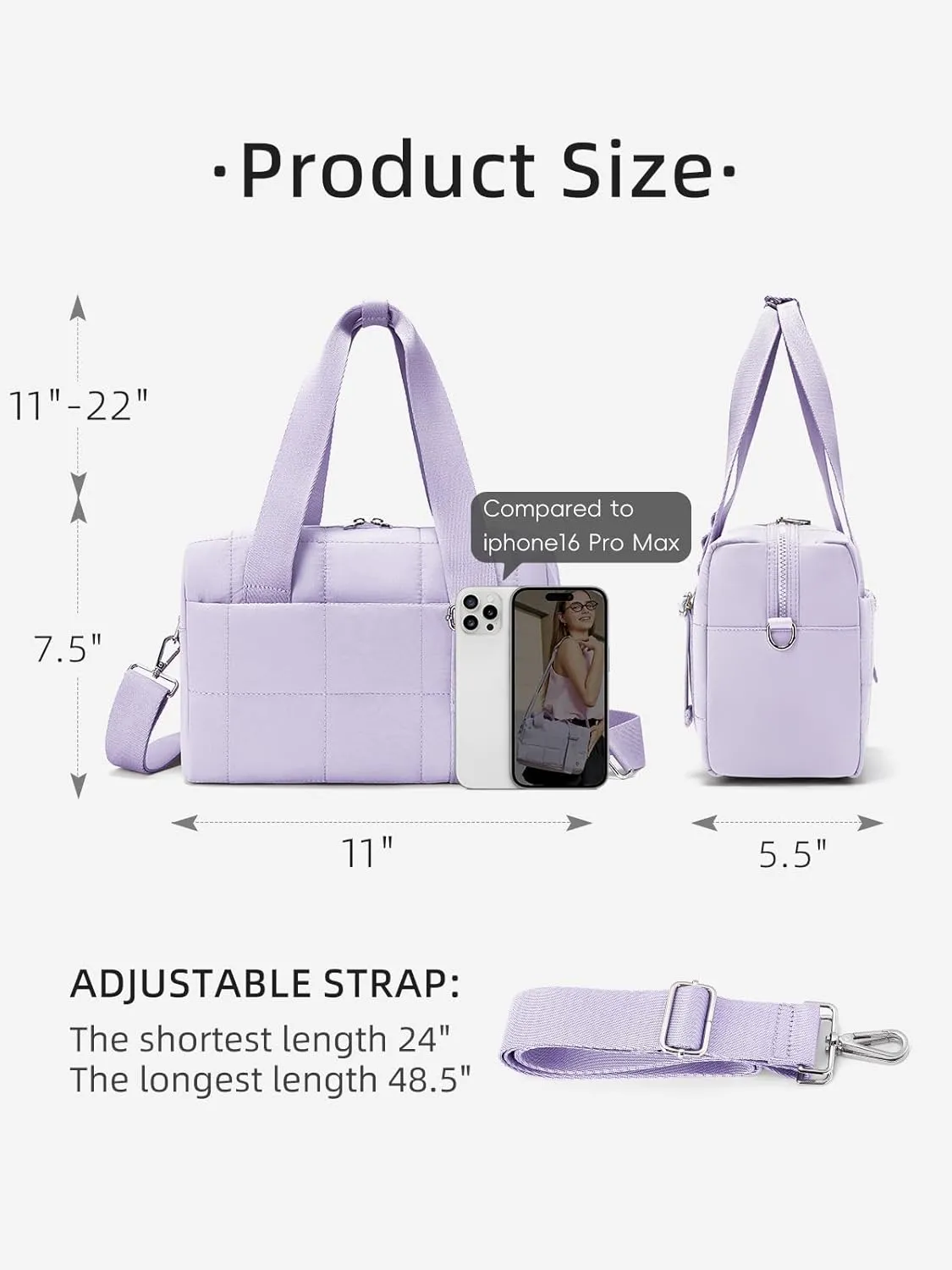 WESTBRONCO Small Puffer Crossbody Bags for Women, Mini Puffy Quilted Gym Bag Lightweight Tote Bag with Zipper Compartments