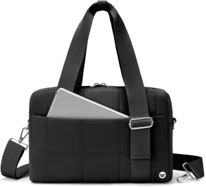 WESTBRONCO Small Puffer Crossbody Bags for Women, Mini Puffy Quilted Gym Bag Lightweight Tote Bag with Zipper Compartments