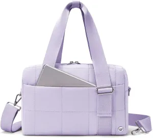 WESTBRONCO Small Puffer Crossbody Bags for Women, Mini Puffy Quilted Gym Bag Lightweight Tote Bag with Zipper Compartments