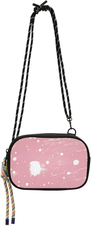 White Irregular Dots Cross Body Bag for Men Beauty with Credit Card Slots Cell Phone Purse Take a walk cartera para mujer
