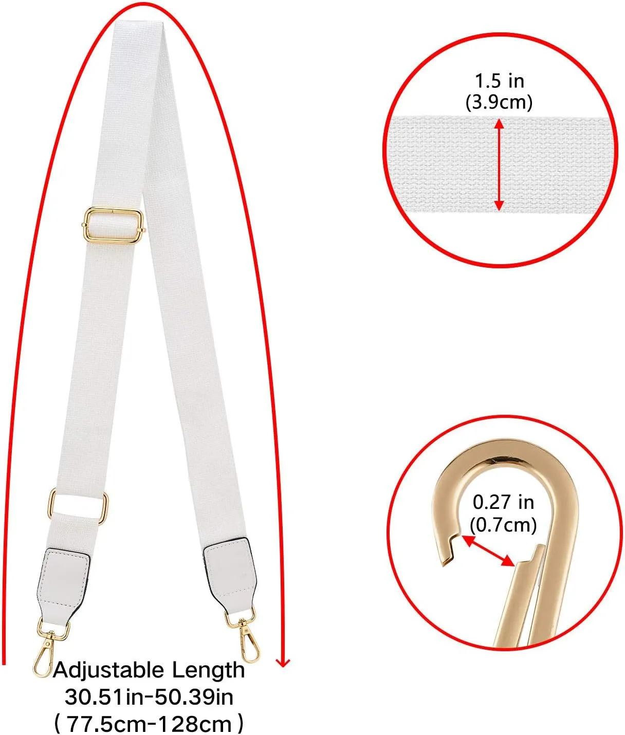 Wide Shoulder Purse Strap Replacement Adjustable Belt Canvas Bag Crossbody Handbag