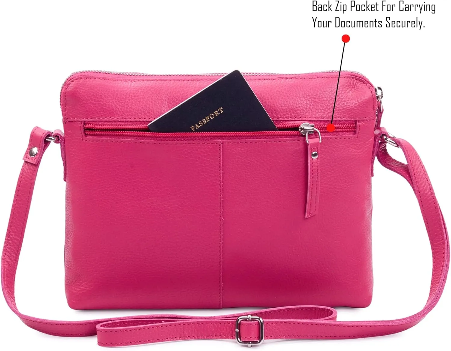 Wise Owl Accessories Small Soft Pebbled Real Leather Crossbody Handbags Purses Sling Crossover Shoulder Bag