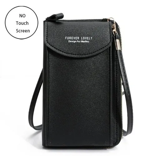 Women Bags Soft Leather Wallets Touch Screen Cell Phone Purse
