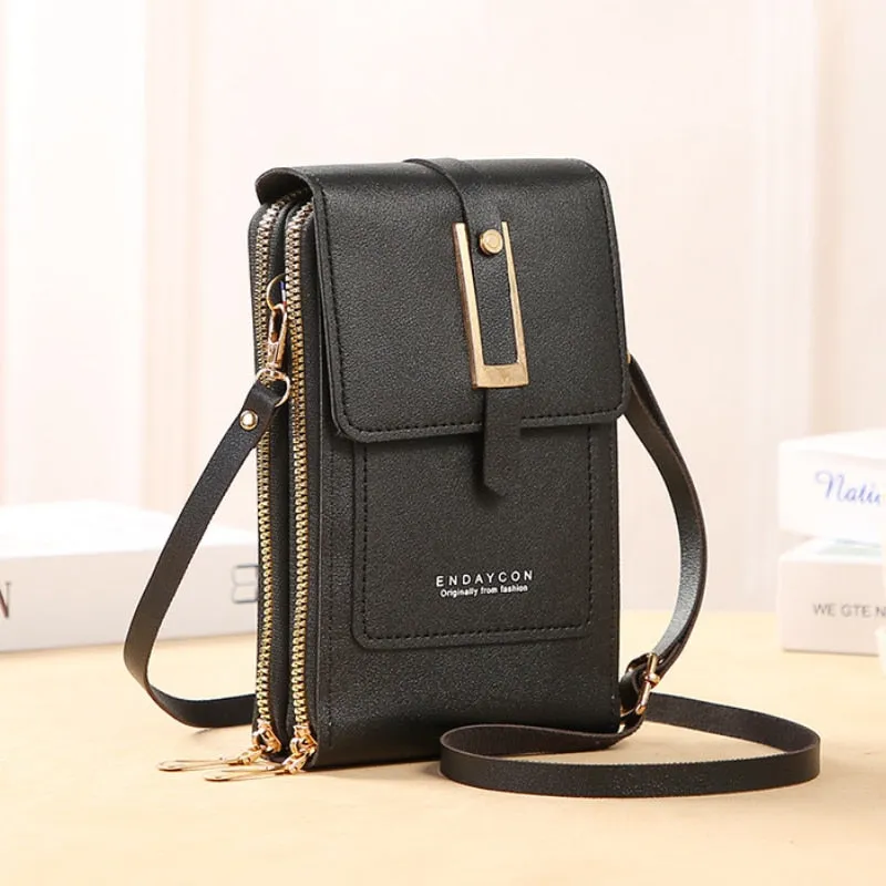 Women Bags Soft Leather Wallets Touch Screen Cell Phone Purse