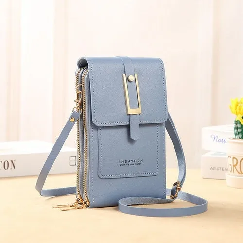 Women Bags Soft Leather Wallets Touch Screen Cell Phone Purse
