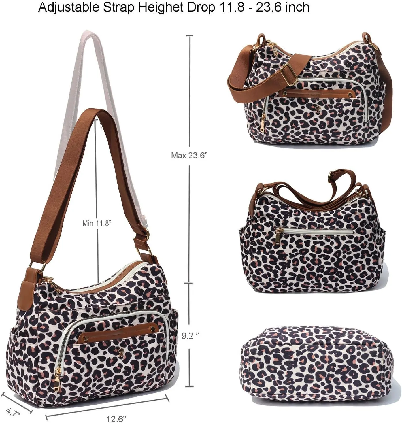 Women Crossbody Bag Shoulder Handbag Multiple Pockets Bag Ladies Messenger Bag Purse Fashion Tote