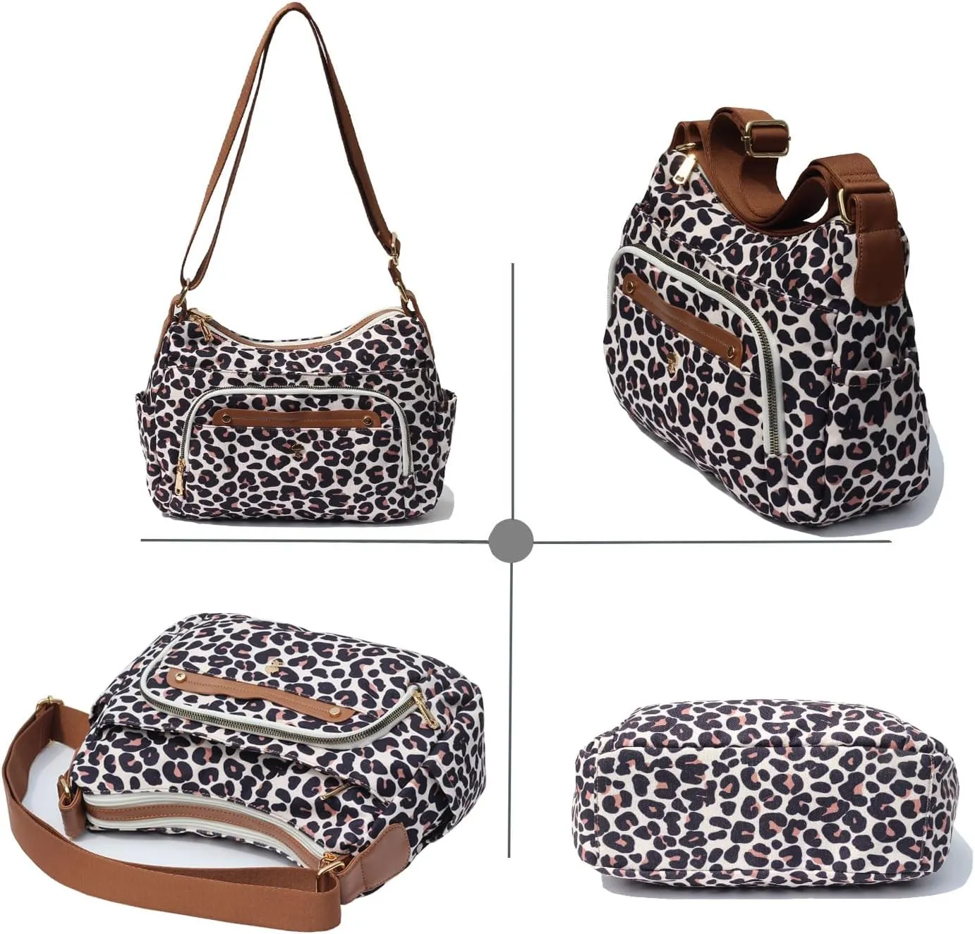 Women Crossbody Bag Shoulder Handbag Multiple Pockets Bag Ladies Messenger Bag Purse Fashion Tote