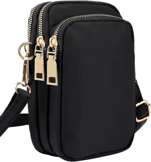 Women Crossbody Phone Bag Zipper Waterproof Nylon Wallet Cellphone Purse Ladies Shoulder Bag Wristlet Handbag