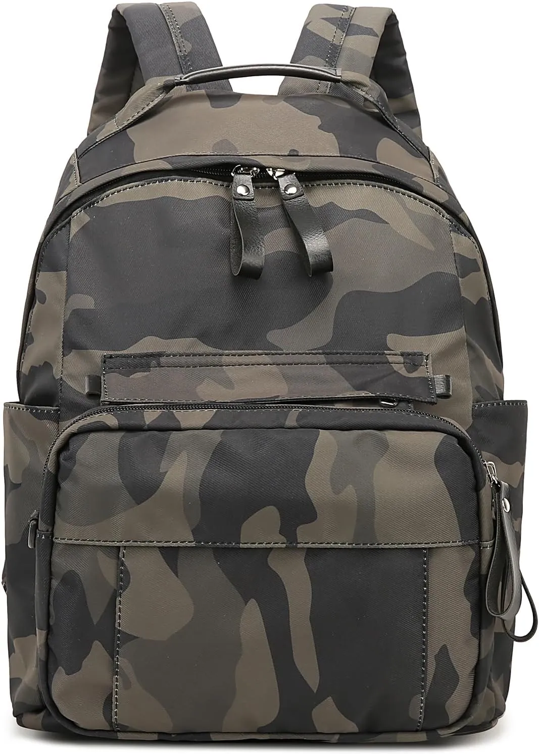 Women Nylon Travel Backpack with detachable Crossbody bag Large lightweight laptop backpack for daily (Camo)