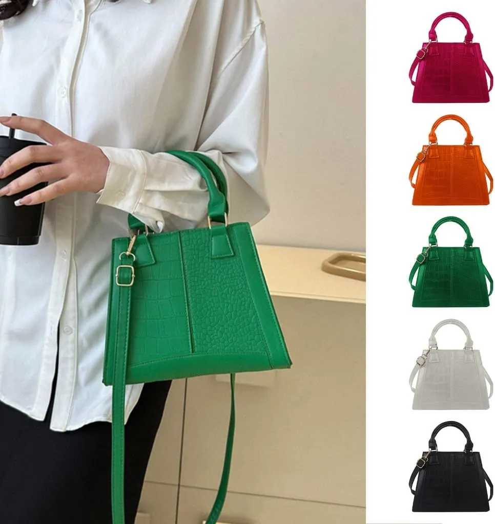 Women PU Leather Shoulder Bag Fashion Crossbody Bag Girl Simple Bag Ladies Casual Handbag Solid Color Bag