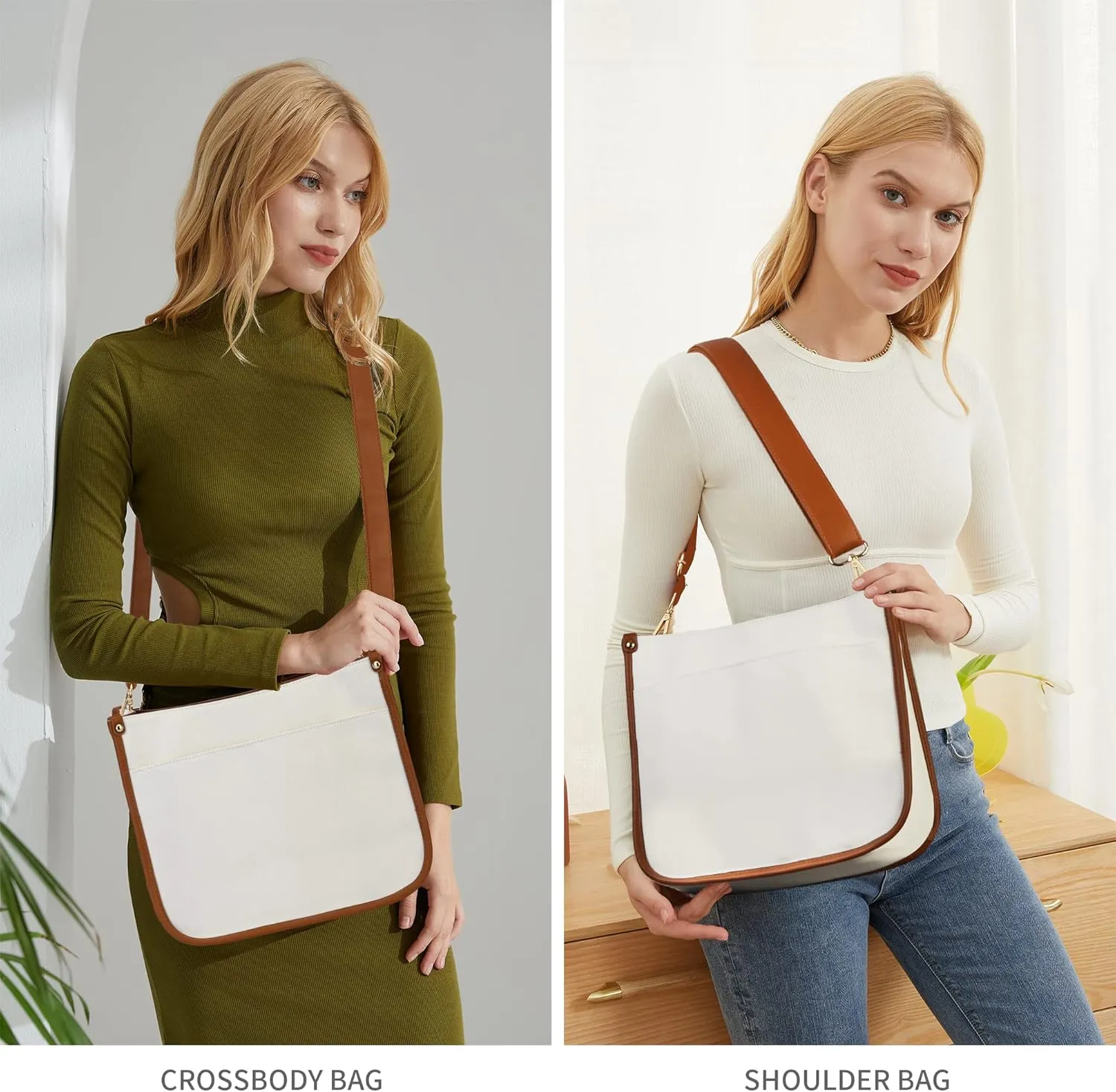 Women Shoulder Bag Vintage Crossbody Purse Handbag with Leopard Guitar Strap Hobo Bag