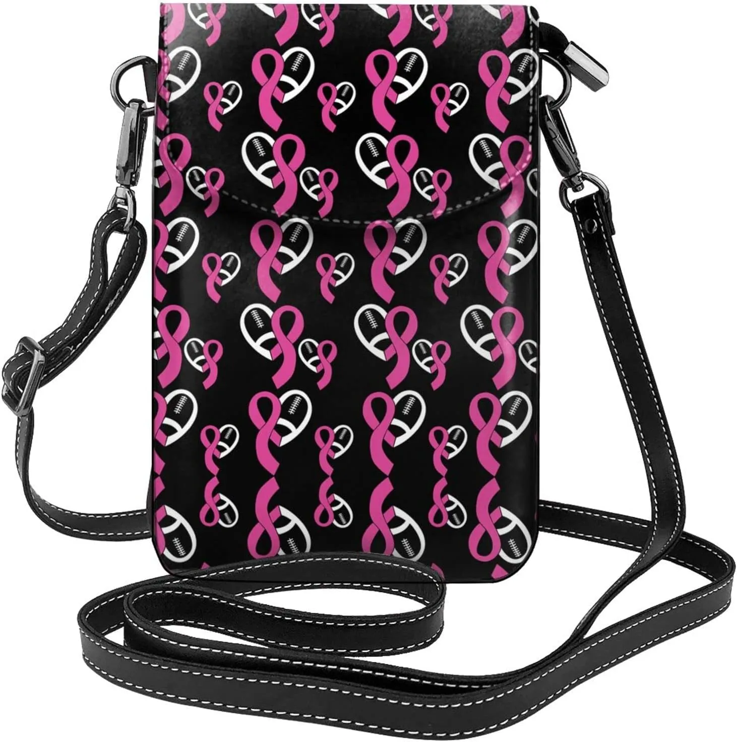 Women Small Crossbody Bag Phone Wallet Breast Cancer Hope For A Cure Cellphone Credit Card Purse With Adjustable Shoulder Strap