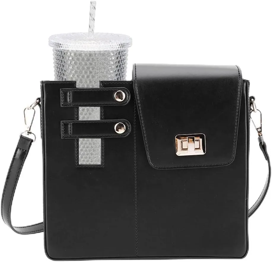 Women's Adjustable Crossbody Water Bottle Bag Lightweight Gym Cup Holder Purse, Outdoor Hiking Essentials Fits Stanley Cups