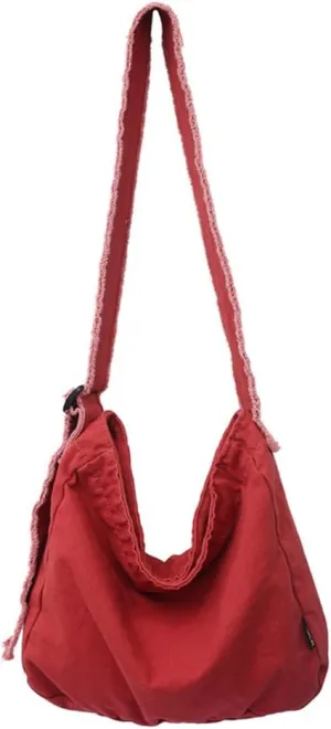 Women's Canvas Bag Crossbody Bag Casual Hobo Bag Large Shoulder Bag Shopping Bag Unisex