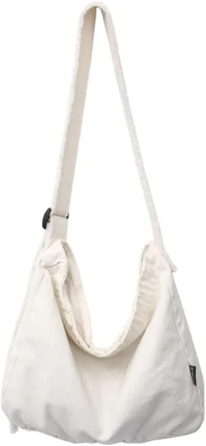 Women's Canvas Bag Crossbody Bag Casual Hobo Bag Large Shoulder Bag Shopping Bag Unisex