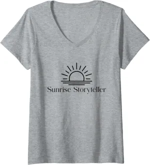 Womens Sunrise Storyteller, Photographer V-Neck T-Shirt