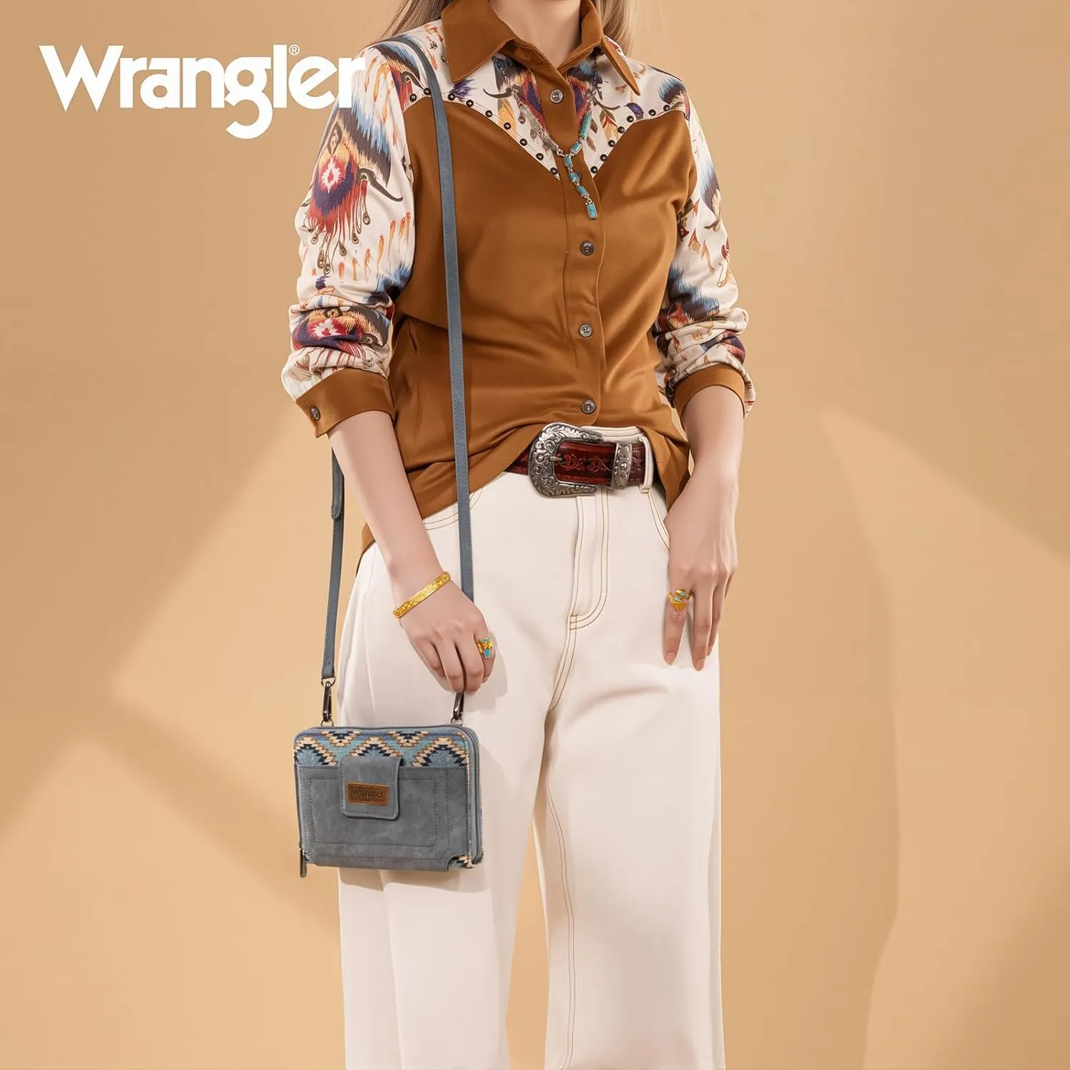 Wrangler Crossbody Wallet Purse Women's Cellphone Bag with RFID Card Slots