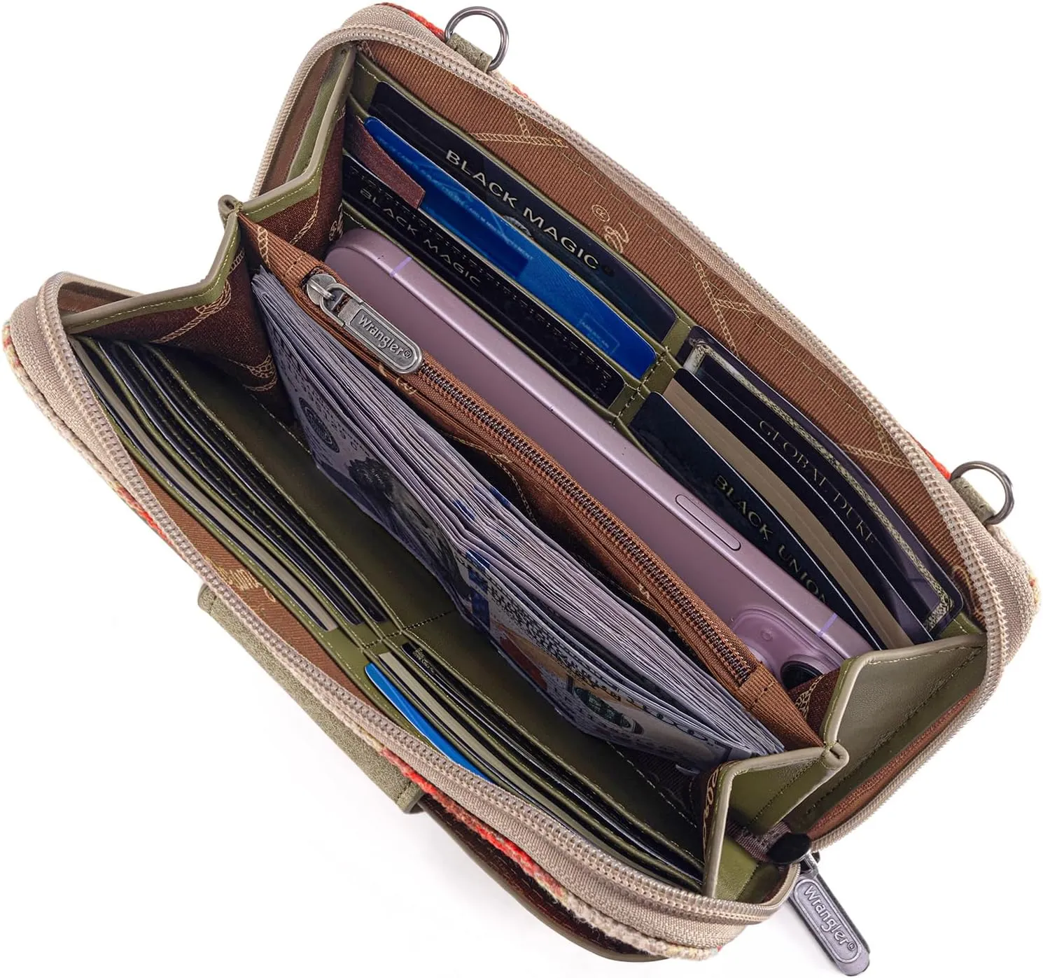 Wrangler Crossbody Wallet Purse Women's Cellphone Bag with RFID Card Slots