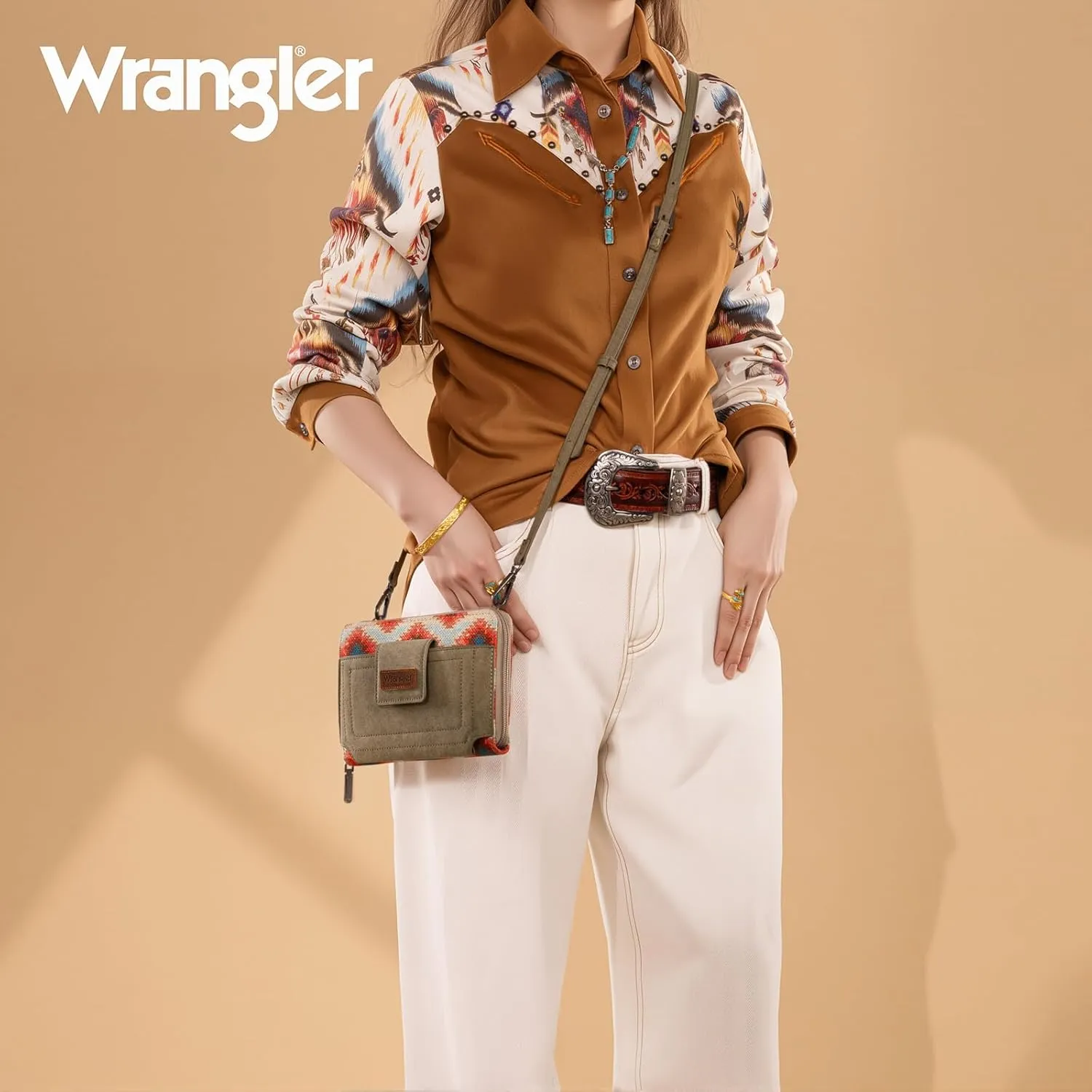 Wrangler Crossbody Wallet Purse Women's Cellphone Bag with RFID Card Slots
