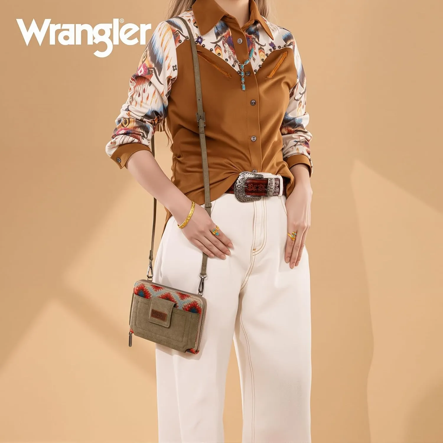 Wrangler Crossbody Wallet Purse Women's Cellphone Bag with RFID Card Slots
