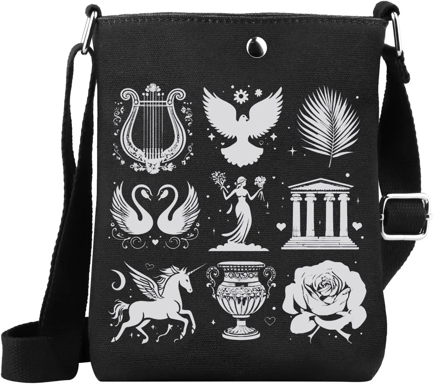 WSNANG Aphrodite Crossbody Bag Greek Goddess Shoulder Bag Greek Mythology Dark Academia Gifts Greek Mythology Lover Gift