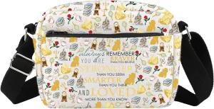 WSNANG Beauty Movie Inspired Gifts Beauty Princess Crossbody Bag Beauty Princess Lover Shoulder Bag Fairy Tale Flower Gift