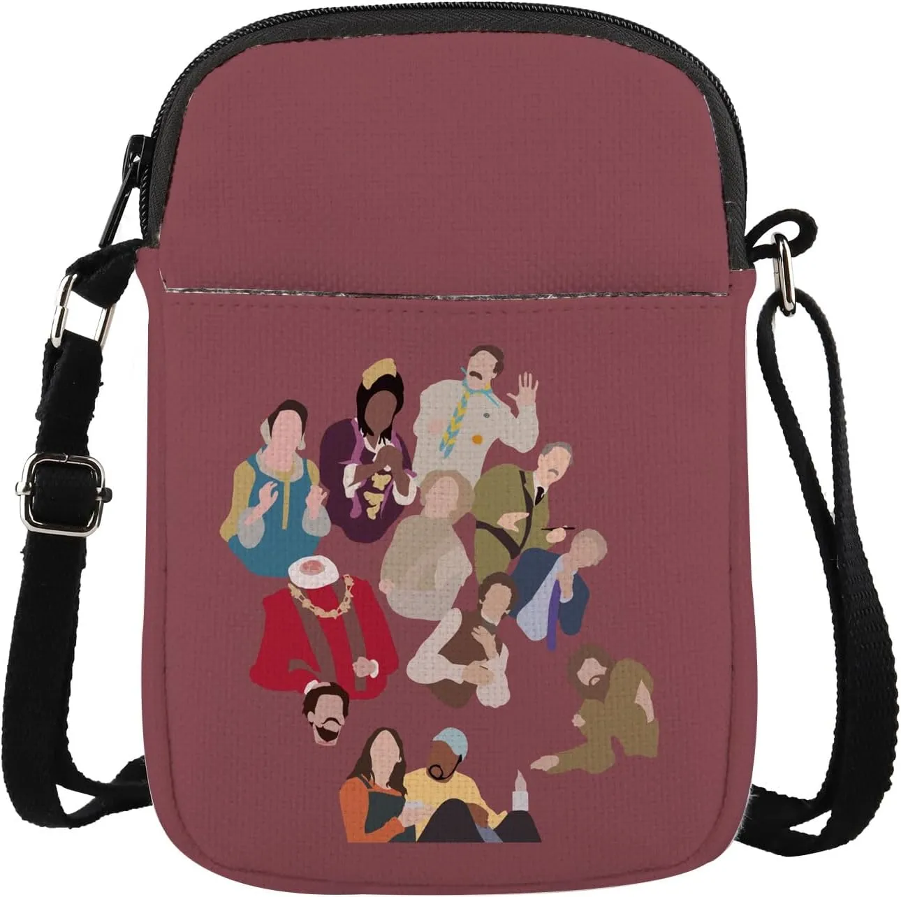 WSNANG British Comedy Sitcom Characters Crossbody Bag TV Show Inspired Shoulder Bag Funny Geek TV Show Gifts