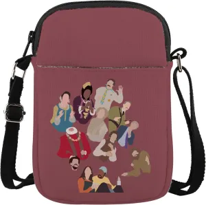 WSNANG British Comedy Sitcom Characters Crossbody Bag TV Show Inspired Shoulder Bag Funny Geek TV Show Gifts
