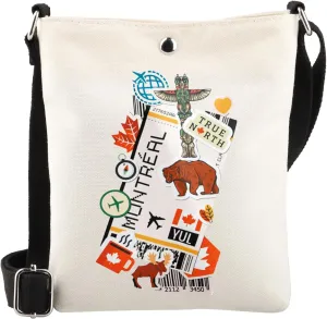 WSNANG Canada Montreal Travel Crossbody Bag Montreal Souvenirs Shoulder Bag Montreal Trip Gift Welcome to Montreal Gift