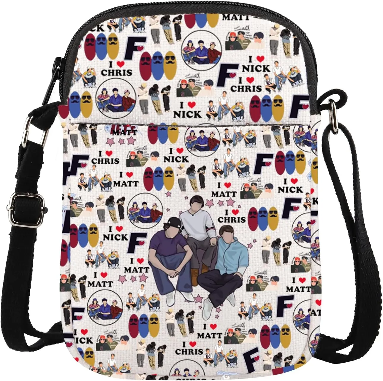 WSNANG Channel Video Inspired Gift Channel Video Fans Crossbody Bag Team Orange Purple Blue Gift