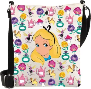 WSNANG Fairy Tale Theme Crossbody Bag Wonder Land Flower Shoulder Bag Magical Garden Lover Gift Fairy Tale Lover Gift