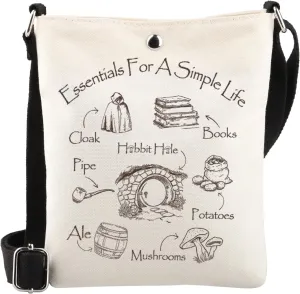 WSNANG Fantasy Movie Inspired Crossbody Bag Essentials For A Simple Life Crossbody Bag Book Lovers Gift