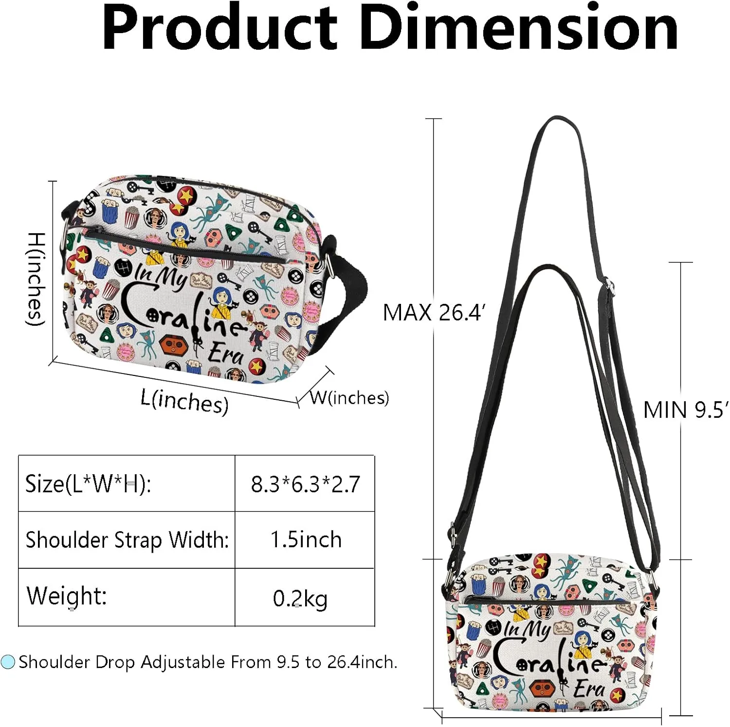 WSNANG Horror Cartoon Movie Gift Thriller Fantasy Cartoon Movie Tote Bag Fantasy Film Lover Gift Ghost Mother Merchandise