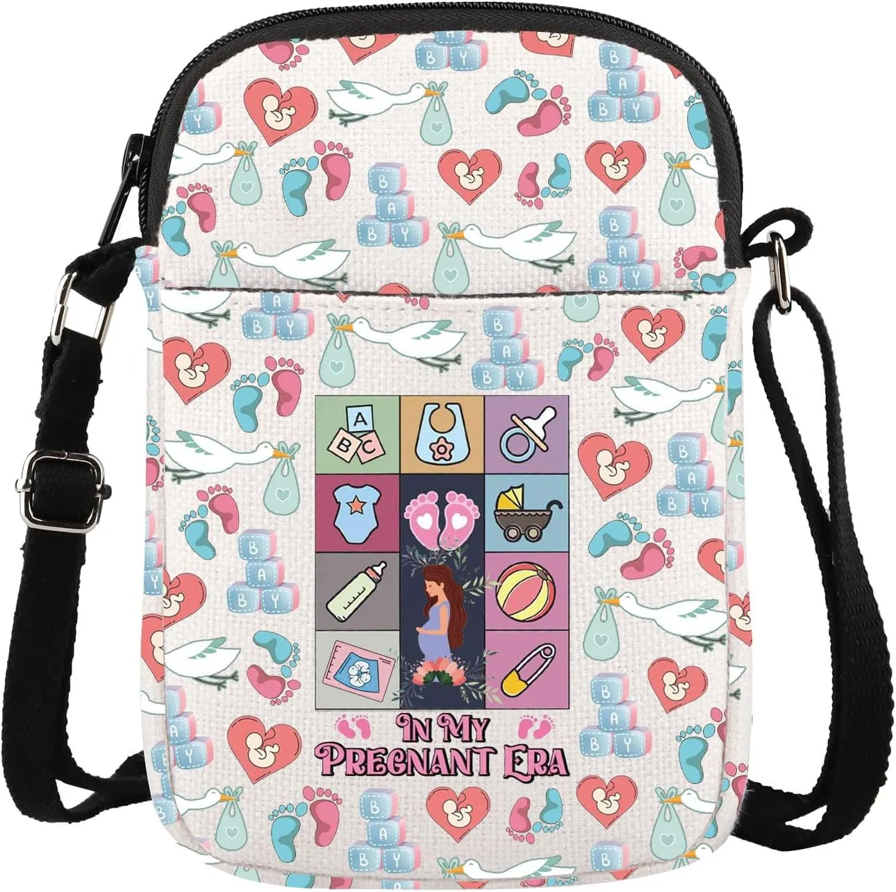 WSNANG In My Pregnant Era Crossbody Bag New Mom To Be Shoulder Bag First Time Mom Gifts Pregnancy Announcement Gifts