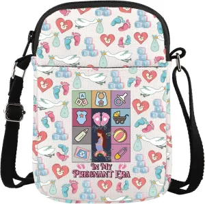 WSNANG In My Pregnant Era Crossbody Bag New Mom To Be Shoulder Bag First Time Mom Gifts Pregnancy Announcement Gifts