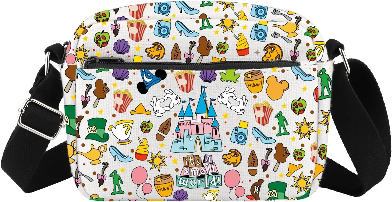 WSNANG Magic Inspired Tote Bag It's a Small World Shoulder Bag Magic Castle Tale Gift Family Trip Gift