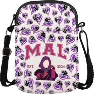WSNANG Movie Characters Crossbody Bag RED & MAL & UMA Fan Reusable Shoulder Bag Evil Queen Reusable Grocery Bag Villain Merch