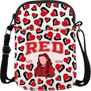 WSNANG Movie Characters Crossbody Bag RED & MAL & UMA Fan Reusable Shoulder Bag Evil Queen Reusable Grocery Bag Villain Merch