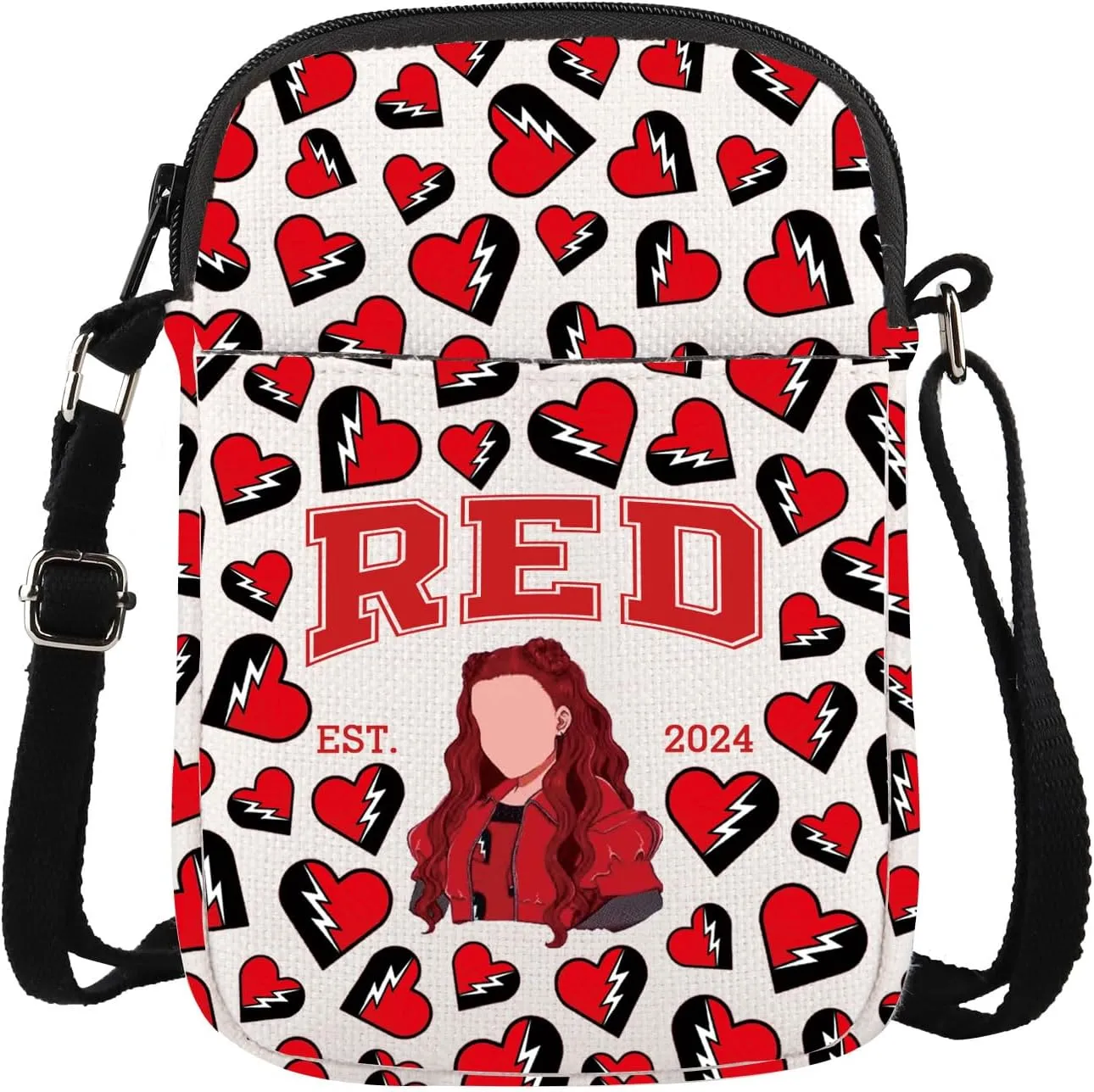 WSNANG Movie Characters Crossbody Bag RED & MAL & UMA Fan Reusable Shoulder Bag Evil Queen Reusable Grocery Bag Villain Merch