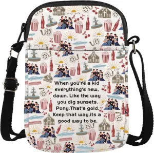 WSNANG Musical Quote Crossbody Bag Johnny & Dallas & Ponyboy Fans Gift Two-Bit & Steve Shoulder Bag