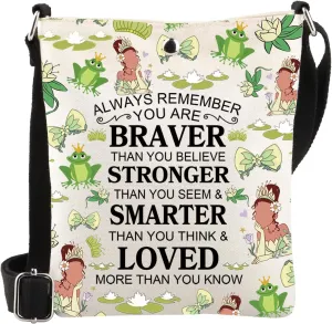 WSNANG Princess Tote Bag Frog Lover Shoulder Bag Frog Movie Princess Fans Gift Princess Birthday Gift for Daughter
