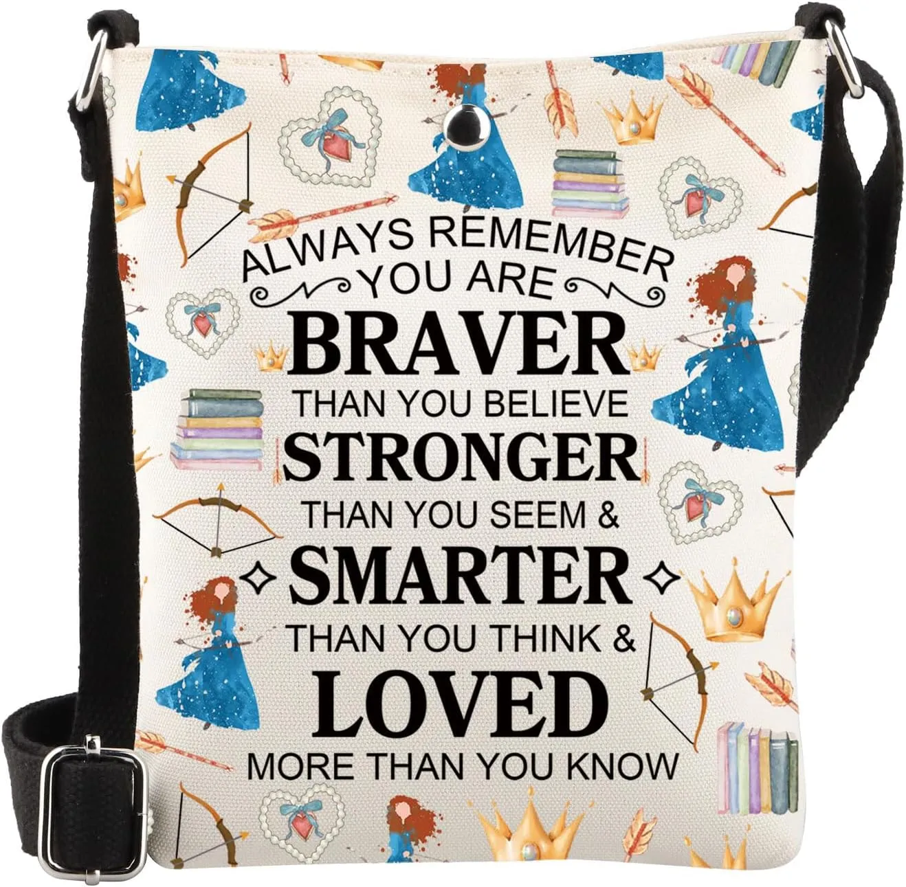 WSNANG Princess Tote Bag Princess Fans Shopping Bag Princess Movie Inspired Gift Fairy Tale Gift