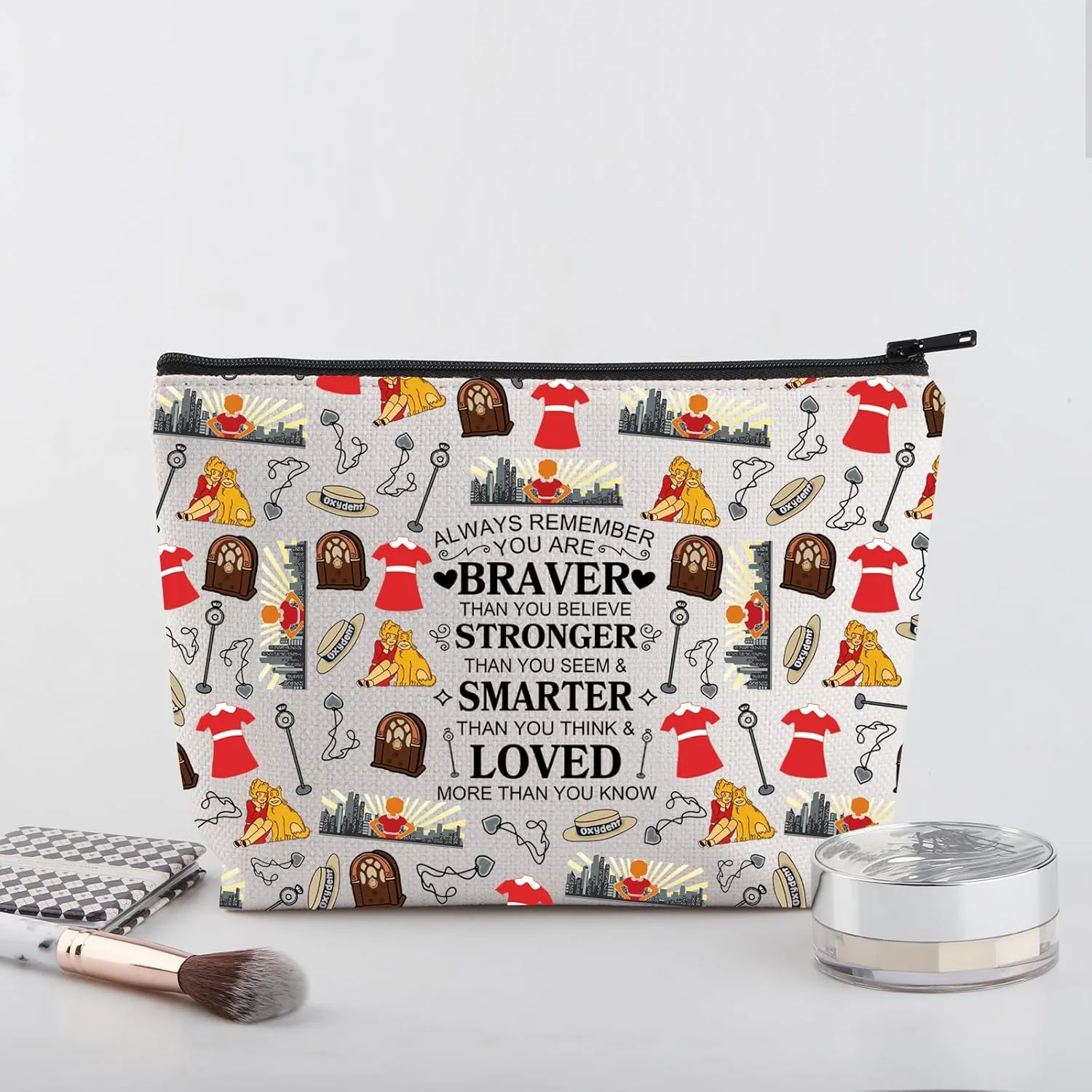 WSNANG The Musical Inspired Gift Orphan Theater Canvas Crossbody Bag Musical Theatre Fans Shoulder Bag