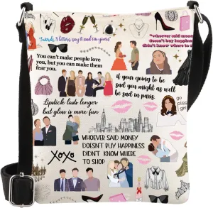 WSNANG Upper East Side TV Show Quotes Inspired Crossbody Bag TV Show Characters Shoulder Bag Serena Blair Fans Gift