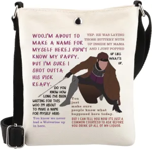 WSNANG X-M Movie Character Crossbody Bag Movie Merchandise Slam Poetry Quotes Gift Movie Fans Gift